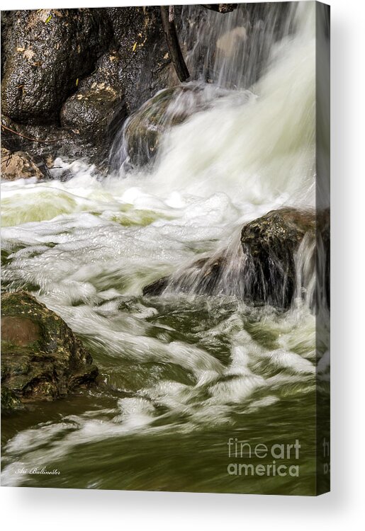 Waterfalls Acrylic Print featuring the photograph The white waterfalls 03 by Arik Baltinester