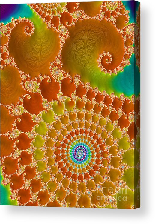 Rainbow Acrylic Print featuring the digital art Tie Dye by Heidi Smith