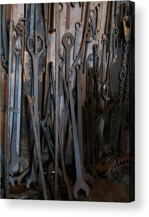 Roundhouse Acrylic Print featuring the photograph Tools of the Roundhouse by Laurel Powell