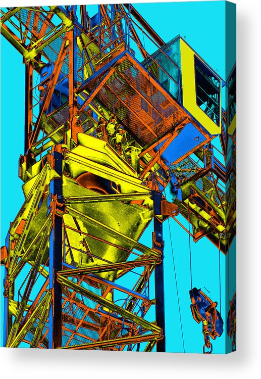 Tower Crane Acrylic Print featuring the photograph Towering 5 by Wendy J St Christopher