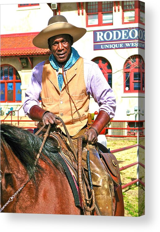 African American Acrylic Print featuring the photograph Trail Rider by John Babis