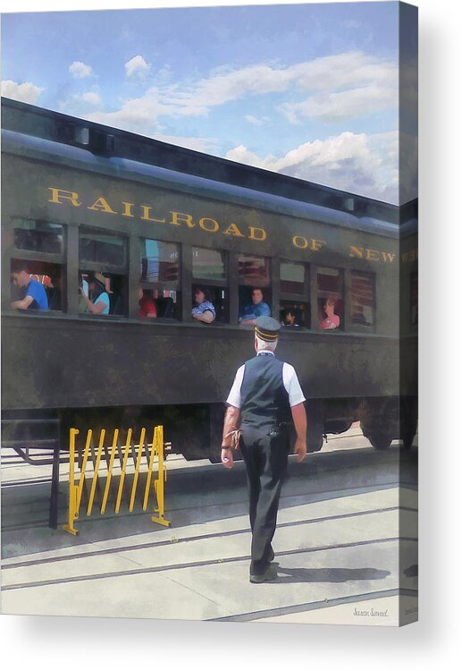 Train Acrylic Print featuring the photograph Trains - All Aboard by Susan Savad