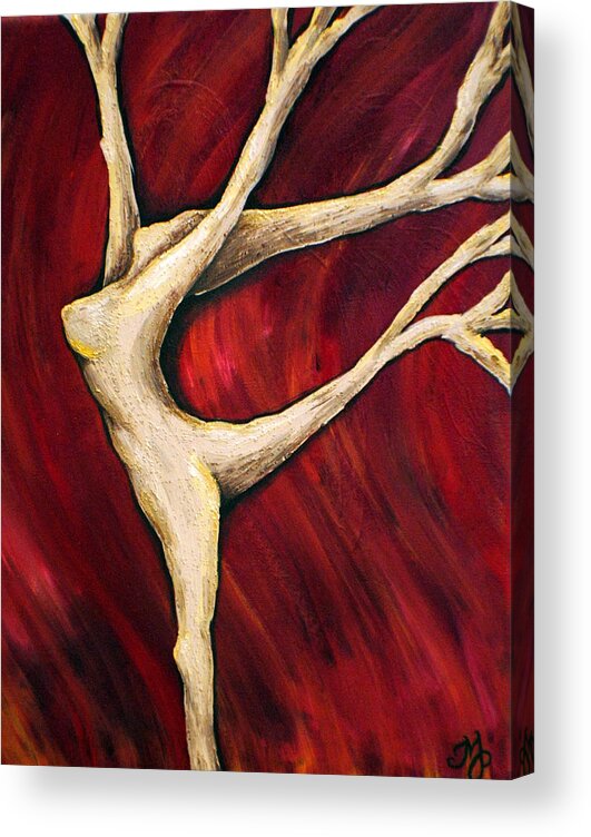 Tree Acrylic Print featuring the painting Tree Spirit by Meganne Peck