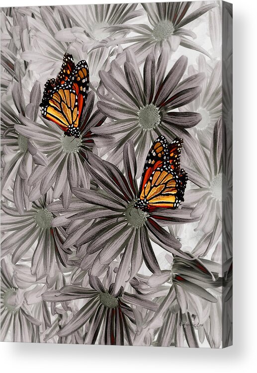 Papillon Acrylic Print featuring the digital art Unconscious Visible Beings by Xueling Zou