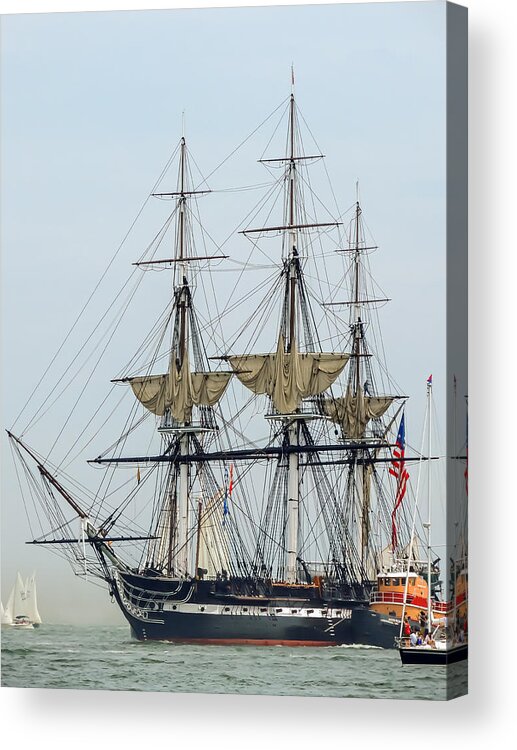 Boston Acrylic Print featuring the photograph USS Constitution by Robert Mitchell