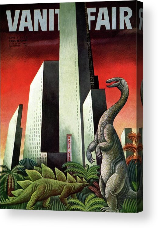 Illustration Acrylic Print featuring the photograph Vanity Fair Cover Featuring A City With A Jungle by Miguel Covarrubias