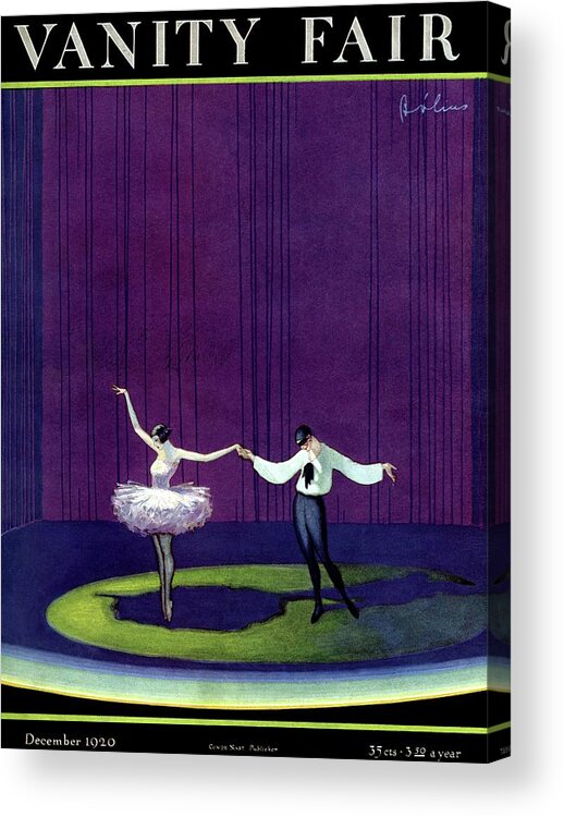 Illustration Acrylic Print featuring the photograph Vanity Fair Cover Featuring A Masked Male Dancer by William Bolin