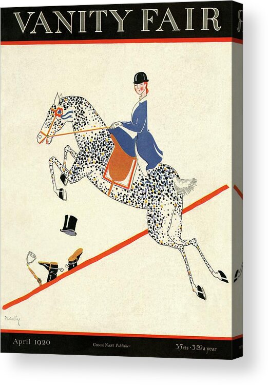 Illustration Acrylic Print featuring the photograph Vanity Fair Cover Featuring A Woman On A Horse by Aline Farrelly