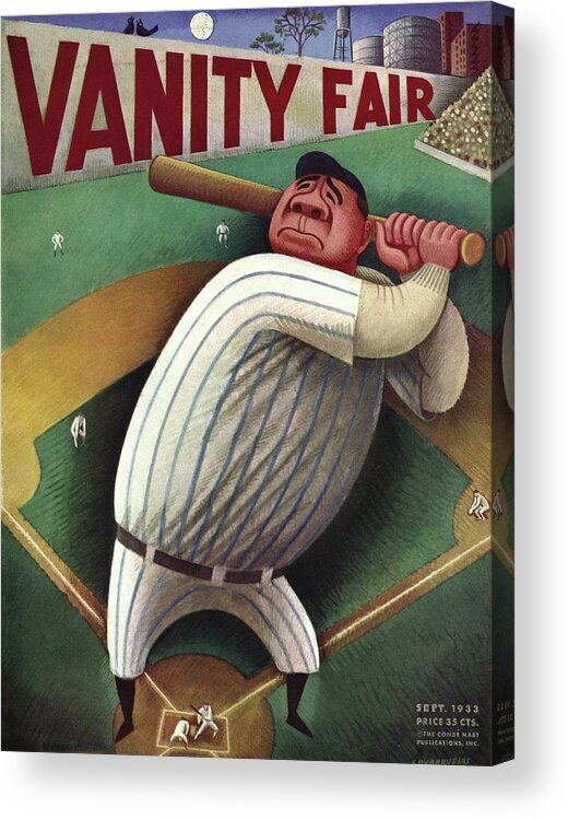 #faatoppicks Acrylic Print featuring the photograph Vanity Fair Cover Featuring Babe Ruth by Miguel Covarrubias