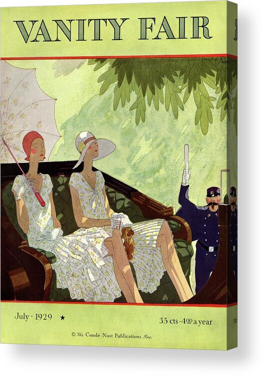 Illustration Acrylic Print featuring the photograph Vanity Fair Cover Featuring Two Women Sitting by Jean Pages