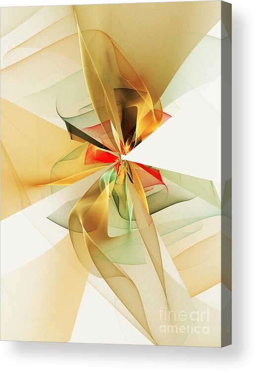 Abstract Acrylic Print featuring the digital art Veildance series 1 by Klara Acel