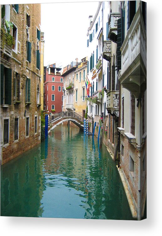  Acrylic Print featuring the photograph Venice Waterway by Ryan Moyer