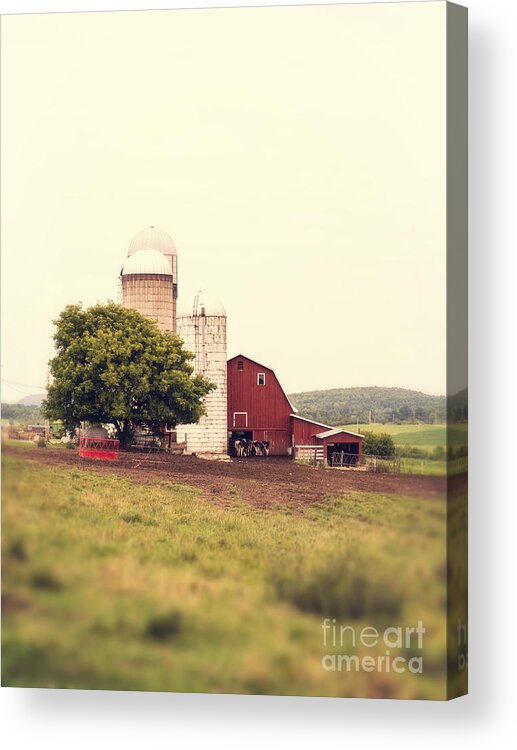 Vermont Acrylic Print featuring the photograph Vermont Family Farm by Edward Fielding