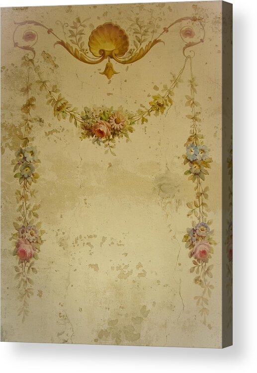 Garland Acrylic Print featuring the photograph Victorian Floral Swag and Garland by Colleen Kammerer
