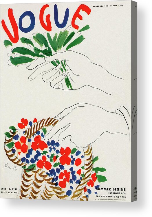 Illustration Acrylic Print featuring the photograph Vogue Cover Illustration Of Hands Holding by Eduardo Garcia Benito