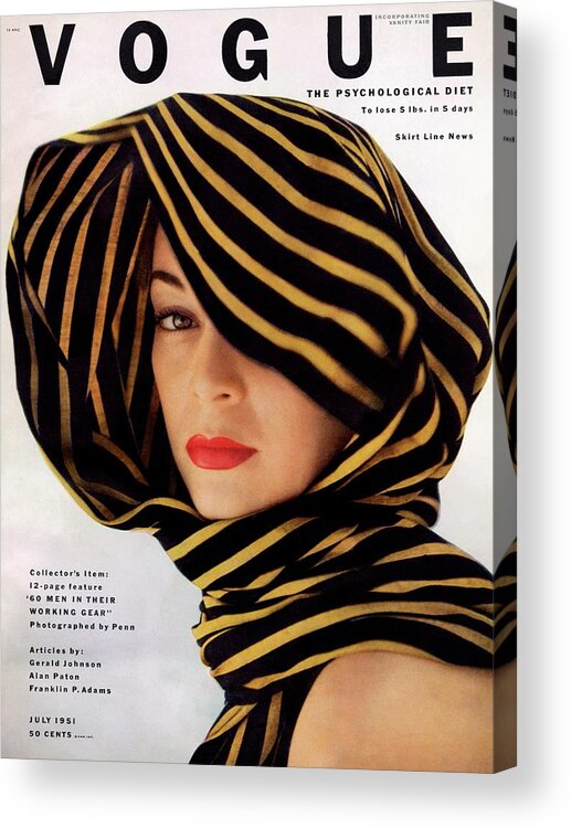 Fashion Acrylic Print featuring the photograph Vogue Cover Of Jean Patchett by Clifford Coffin