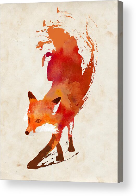Fox Acrylic Print featuring the mixed media Vulpes Vulpes by Robert Farkas