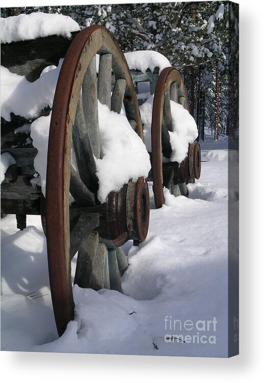 Wagon Acrylic Print featuring the photograph Wagons West by Jennifer Lake