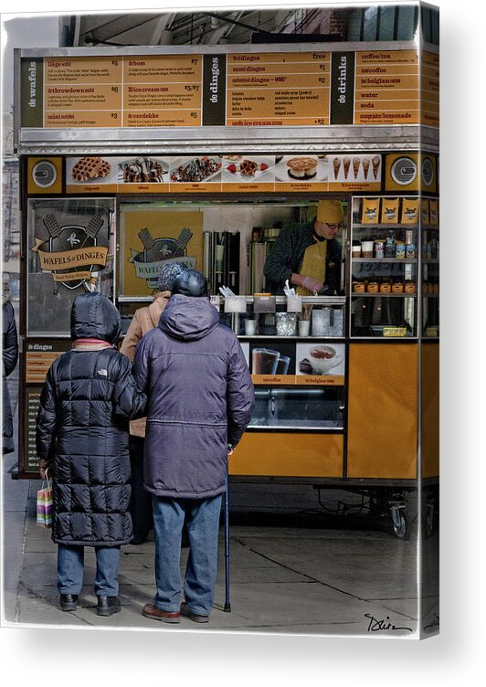 New York Acrylic Print featuring the photograph Waiting for Waffles and Dinges by Peggy Dietz