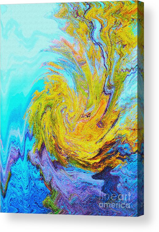 Abstract Acrylic Print featuring the photograph Water Whirl by Ann Johndro-Collins