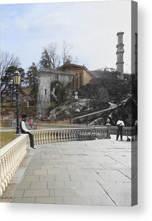Philadelphia Acrylic Print featuring the photograph Water Works Workers by Eric Nagy