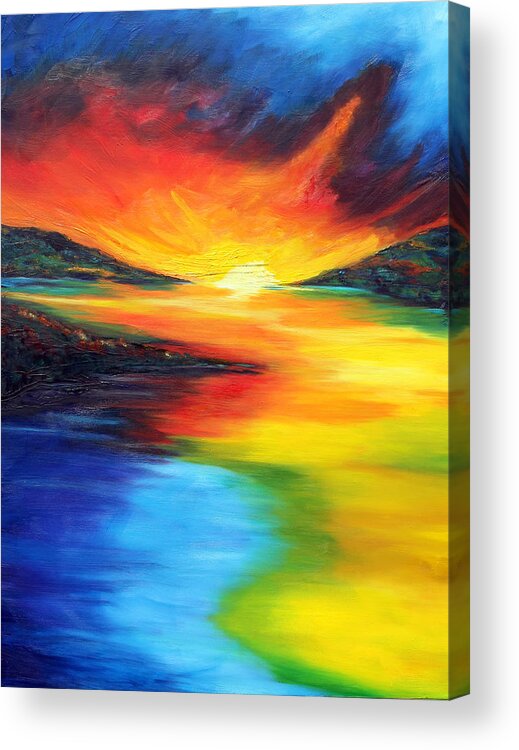Water Acrylic Print featuring the painting Waters of Home by Meaghan Troup
