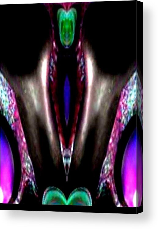 Black Acrylic Print featuring the digital art Wesket by Mary Russell