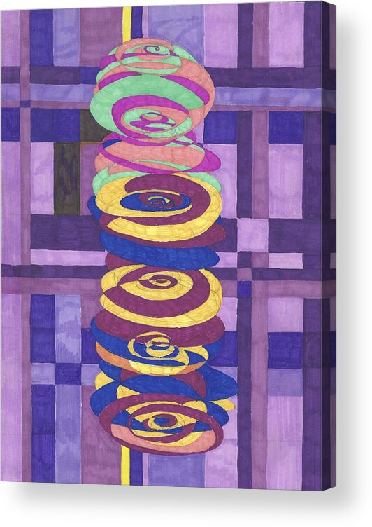 Energy Acrylic Print featuring the drawing Where energy and matter meet 1 by Steve Sommers