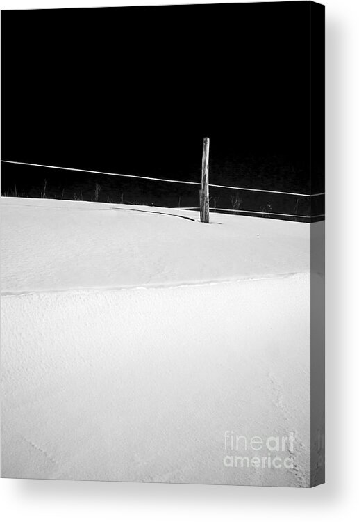 Black Acrylic Print featuring the photograph Winter Minimalism Black and White by Edward Fielding
