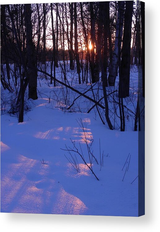 Canada Acrylic Print featuring the photograph Winter Sunset by Peggy McDonald