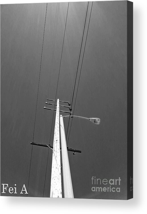 Urban Acrylic Print featuring the photograph Yield Communication by Fei A