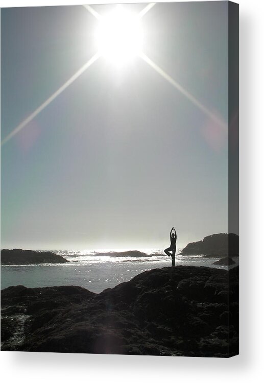 Pacific Ocean Acrylic Print featuring the photograph Yoga On the Rocks 02 by Phil And Karen Rispin