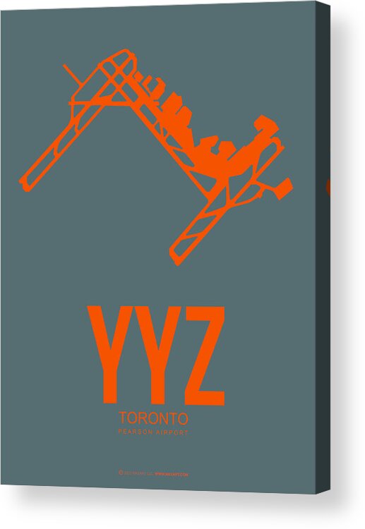 Toronto Acrylic Print featuring the digital art YYZ Toronto Airport Poster by Naxart Studio