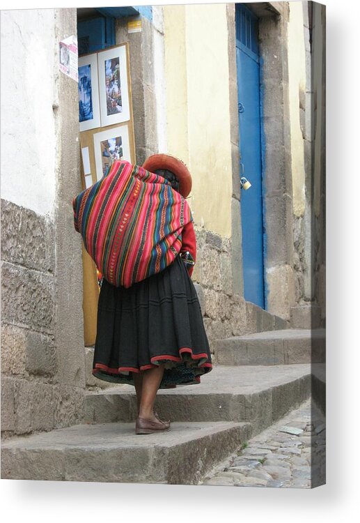 Cuzco Acrylic Print featuring the photograph Cuzco 2 by Zofia Kijak