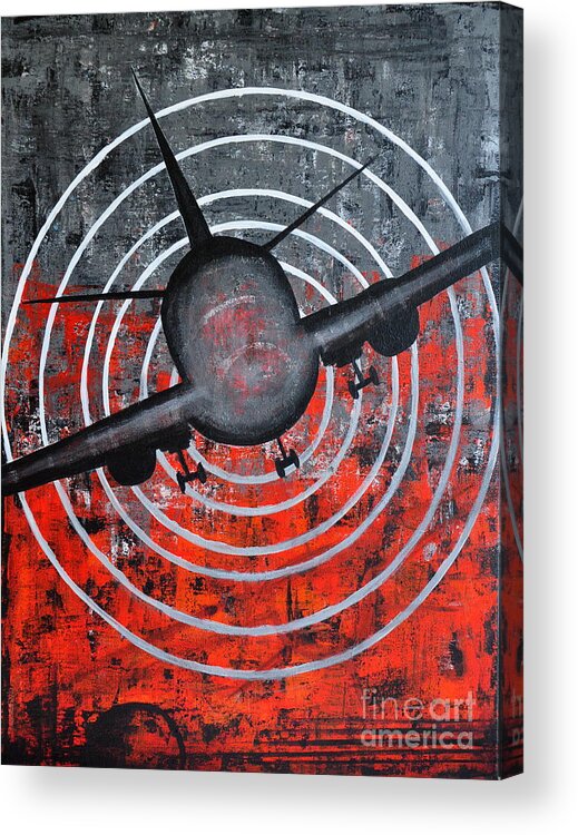 Aviation Acrylic Print featuring the painting Heads up display-1 #1 by Preethi Mathialagan
