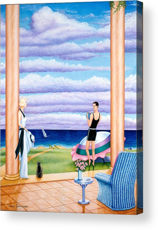  Acrylic Print featuring the painting Palm Beach #1 by Tracy Dennison