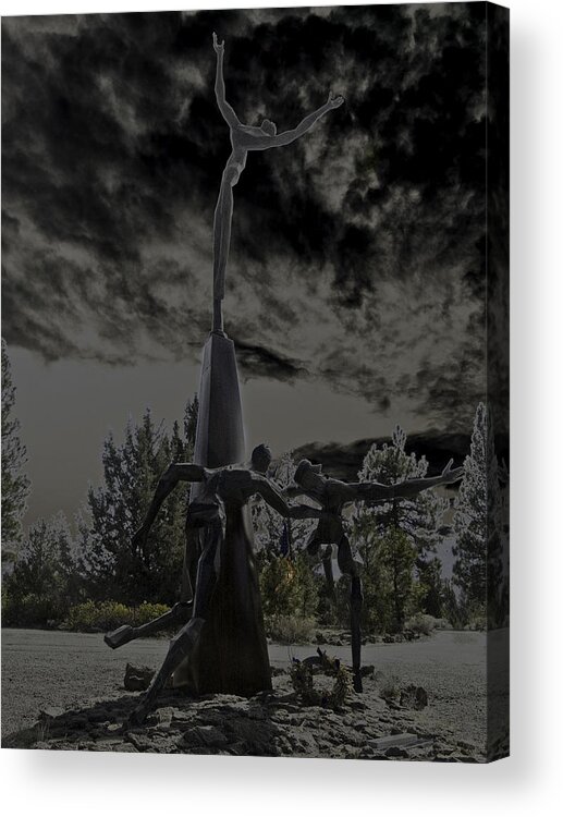 Sculpture Acrylic Print featuring the photograph The Why Group #1 by Betty Depee