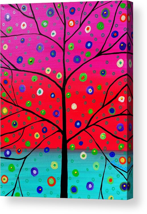 Bar Acrylic Print featuring the painting Tree Of Life Painting #1 by Pristine Cartera Turkus