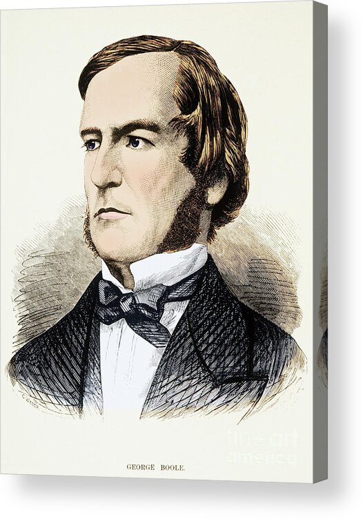 Science Acrylic Print featuring the photograph George Boole, English Mathematician #2 by Photo Researchers