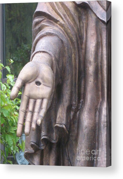 Jesus Prints Acrylic Print featuring the photograph Jesus - Christian Art - Religious Statue of Jesus #3 by Kathy Fornal