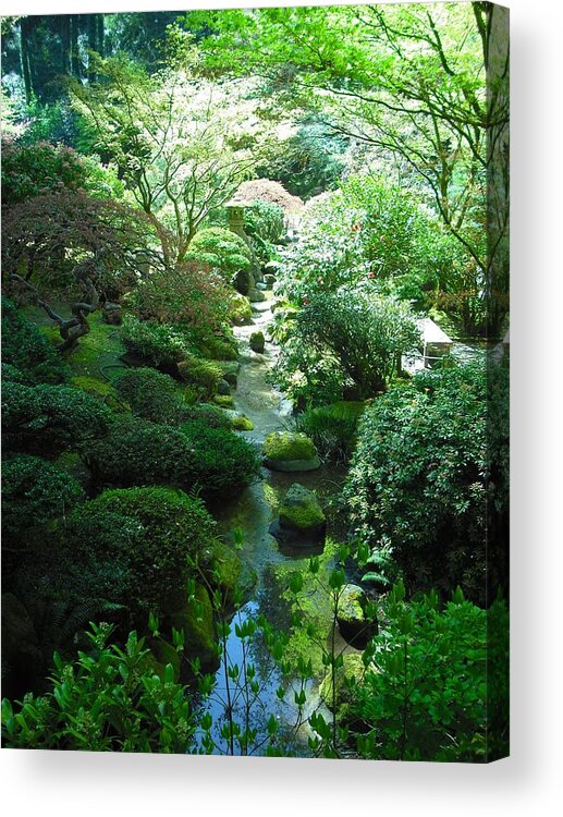 Japanese Garden Acrylic Print featuring the photograph Portland Japanese Garden #3 by Kelly Manning