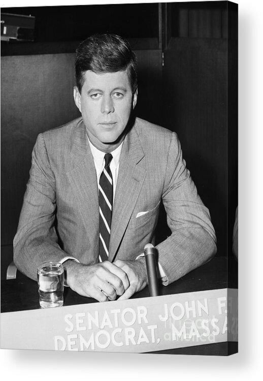 1959 Acrylic Print featuring the photograph John F. Kennedy #48 by Granger