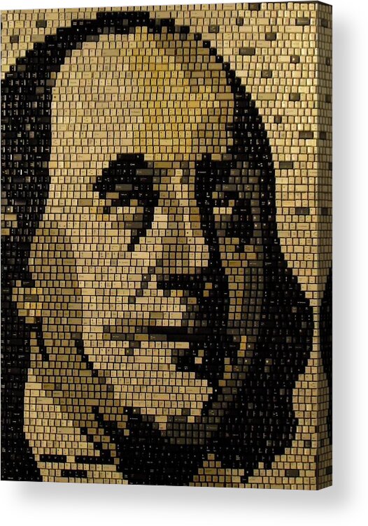 Benjamin Franklin Acrylic Print featuring the mixed media Ben Franklin by Doug Powell