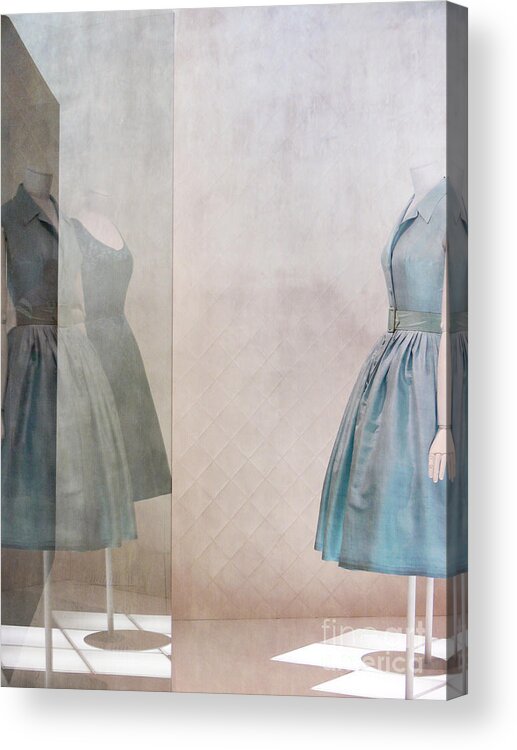 Dress Acrylic Print featuring the digital art Blue dress by Martine Roch