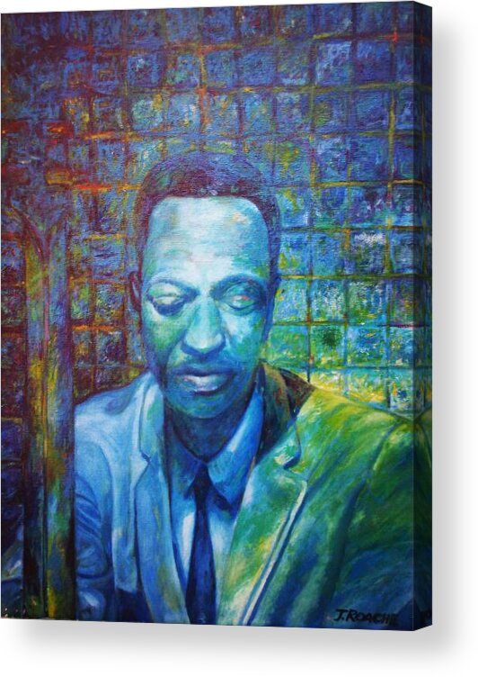 Portrait Acrylic Print featuring the painting Blue Indigo by Joe Roache