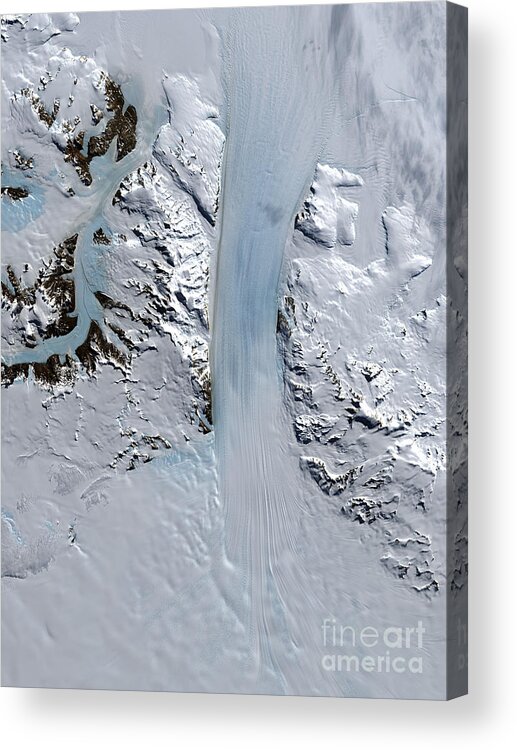 Antarctica Acrylic Print featuring the photograph Byrd Glacier by Nasa