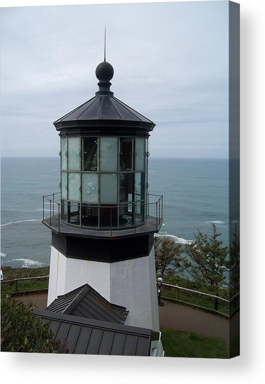 Sky Acrylic Print featuring the photograph Cape Meares Lighthouse by Peter Mooyman