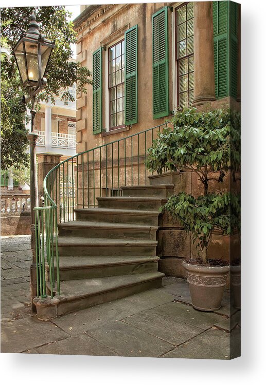 Sandra Anderson Acrylic Print featuring the photograph Curved Steps in Savannah by Sandra Anderson