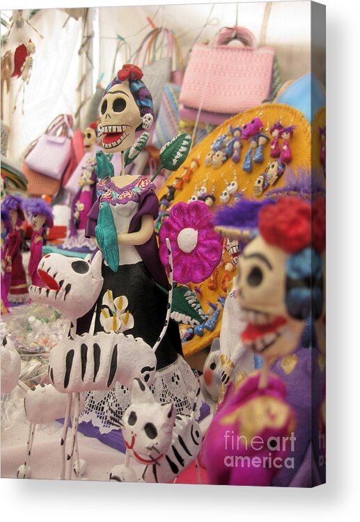 Day Of The Dead Acrylic Print featuring the photograph Day of the Dead 7 by Sonia Flores Ruiz