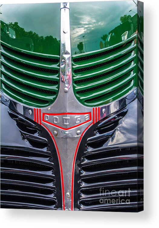 Vintage Acrylic Print featuring the photograph Dodge Grill by Ursula Lawrence
